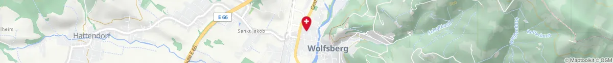 Kartendarstellung des Standorts für Apotheke Zur Mariahilf in 9400 Wolfsberg